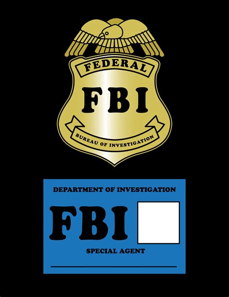 Printable Fbi Badge Template