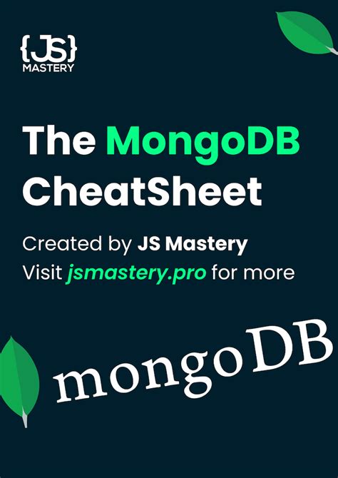 The Ultimate Mongodb Cheat Sheet Js Mastery