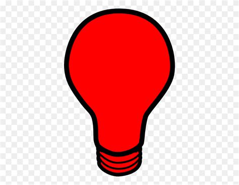 Red Light Bulb Clipart Lightbulb Clipart Flyclipart