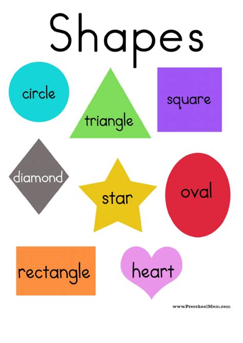 Shapes Color Poster Template printable pdf download