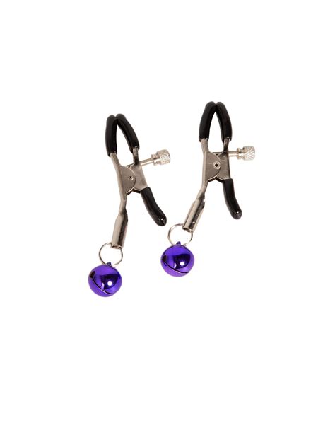 Bejeweled Purple Nipple Clamps Sensation Play Sex Toys Affordable