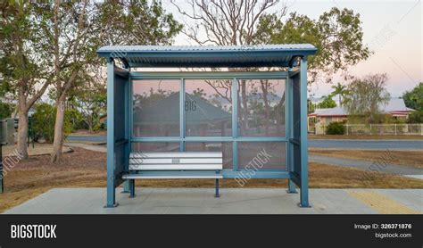 Bus Stop Shelter Front Image And Photo Free Trial Bigstock