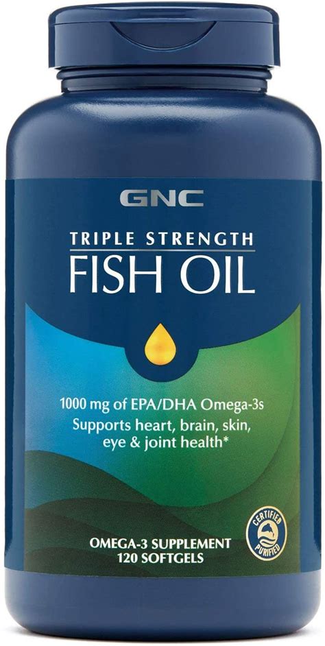 Gnc Triple Strength Fish Oil 1000mg Of Epadha Omega 3s