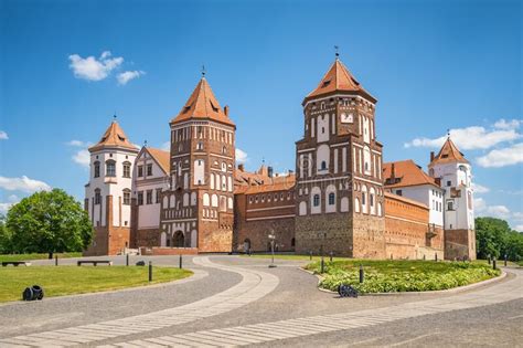 Panorama Of The Mir Castle Complex In Mir Town Belarus Stock Image
