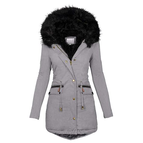 Buy Outtop Womens Quilted Winter Coats Warm Fleece Lined Faux Fur