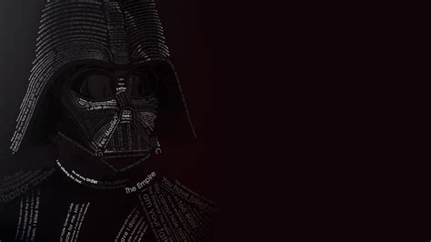 Free Download Darth Vader Typographic Portrait Wallpaper For Desktop 4k