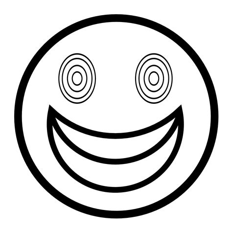 Emoticon Happy Coloring Page