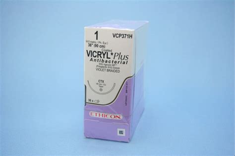 Ethicon Suture Vcp371h 1 Vicryl Plus Antibacterial Violet 36 Ctx