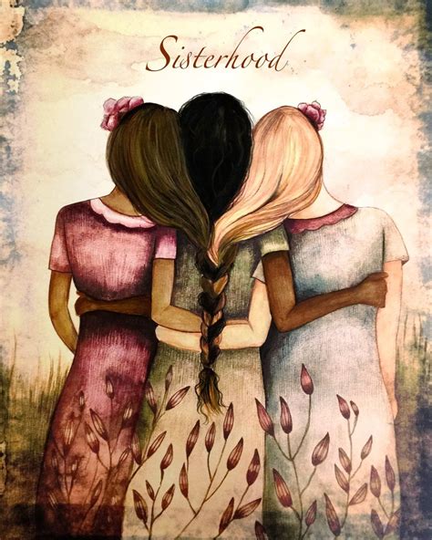 Sister T To Sister T For Friend Intertwined Hair Etsy Sisters Art Drawings Of Friends