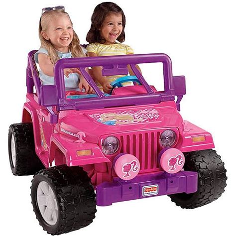 Toy Fisher Price Power Wheels Pink Barbie Jammin Jeep 12 Volt