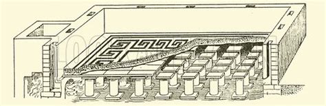 Hypocaust Or Heating Chamber In Roman House Stock Image Look And Learn