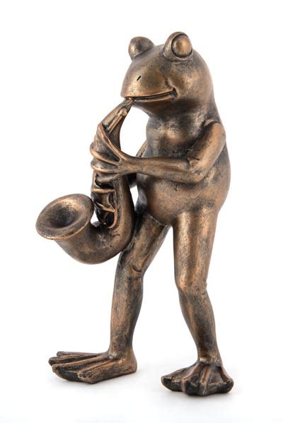 Whimsical Frog Saxophone Player Globe Imports