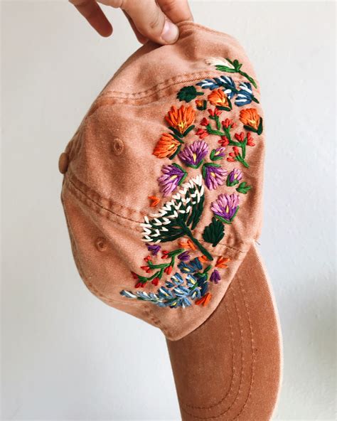 Hand Embroidered Hats Let You Root For Your Favorite Team Flowers