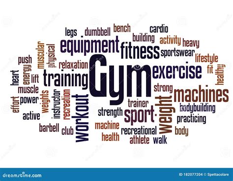 Gym Word Cloud Concept Stock Illustration Illustration Of Exercise