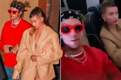dishevelled justin and sleek hailey bieber are style opposites on lunch date mirror online