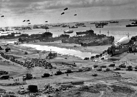 Massive Deployment Of Us Troops Supplies And Equipment On Omaha Beach