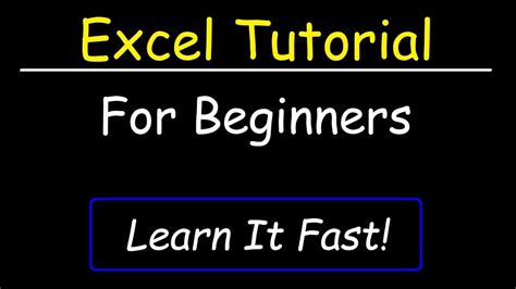 Excel Tutorial For Beginners Basic Introduction Youtube