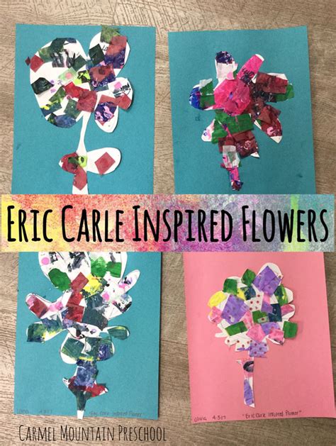 Eric Carle Inspired Flowers Carmel Mountain Preschool