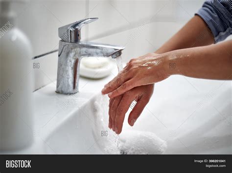 Hand Washing Rinsing Image And Photo Free Trial Bigstock