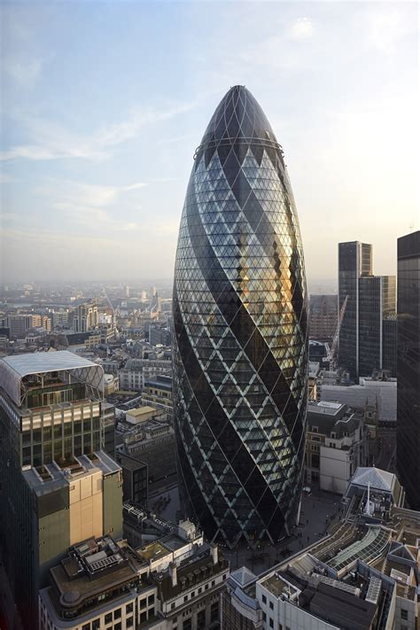 Exterior View Of The London Gherkin The Gherkin London The Gherkin