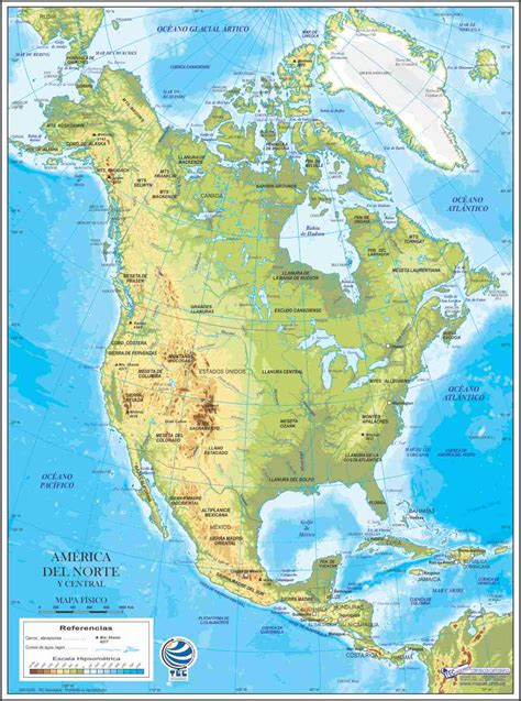 mapa de america del norte mapa fisico geografico politico images