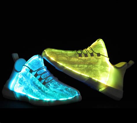 Usb Charging Led Running Shoelight Up Shoe With Luminous Optical Fiber