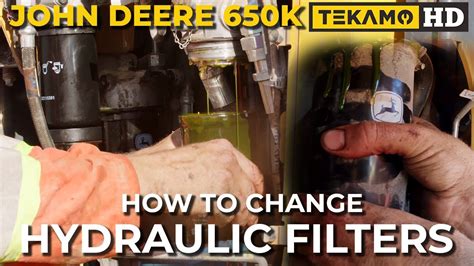 Changing Hydraulic Filters On A John Deere Dozer Only Takes 2 Minutes