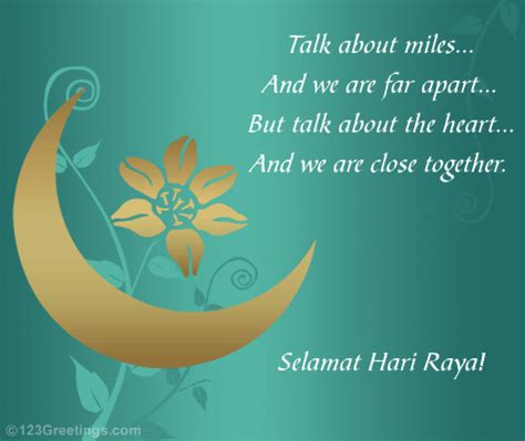 A Heartfelt Hari Raya Wish... Free Hari Raya eCards, Greeting Cards