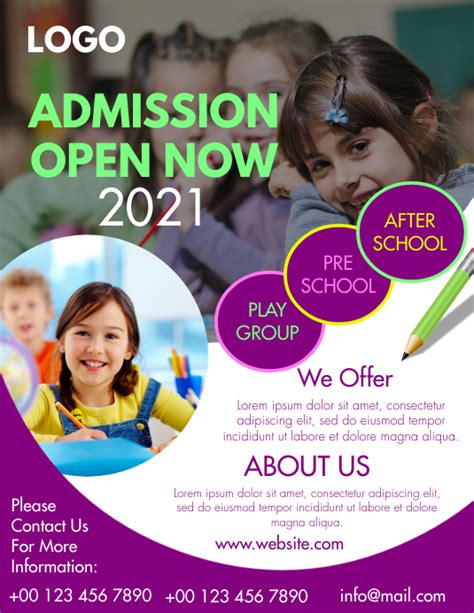 School Kids Admission Open Flyer Psd Template Preview