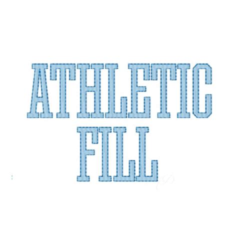 Athletic Fill Embroidery Font Herrington Design