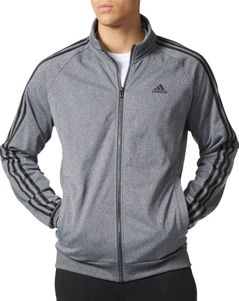 Adidas Synthetic Essentials 3 Stripes Track Jacket In Gray For Men Lyst