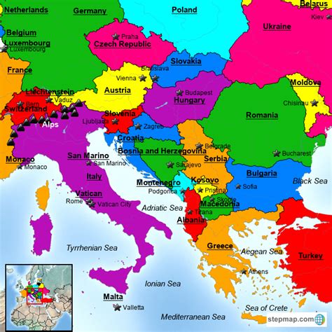 South Europe Map