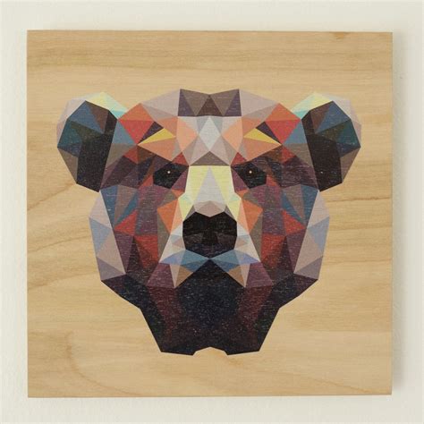 Geometric Bear Geometric Bear Bear Print Art Geometric