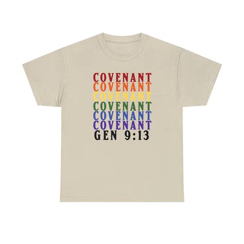 Mens Christian Rainbow Gods Promise Covenant Rainbow Tshirt Youth