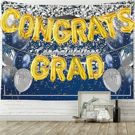2023 Backdrop Congrats Grad Party Photo Backdrops With Grad Balloons