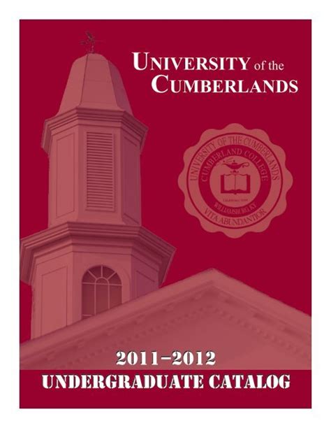 2011 2012 university of the cumberlands undergraduate catalog