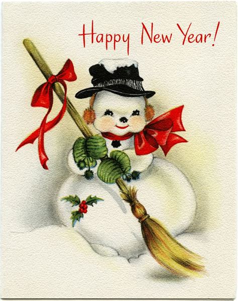 Happy New Year Snowman Winter Wonderland Pinterest