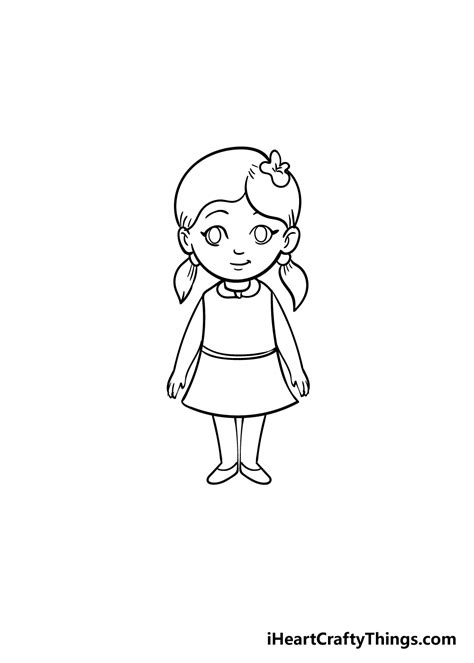 cartoon girl drawing how to draw a cartoon girl step by step