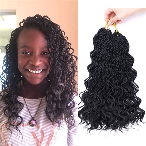 Crochet braids give you the freedom to pull off a bold cut without having to commit to a haircut. 14" Senegalese Twist Hair Crochet Braids Curly Hair ...