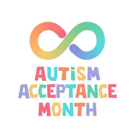Premium Vector Autism Acceptance Month Infinity Symbol Of Autism