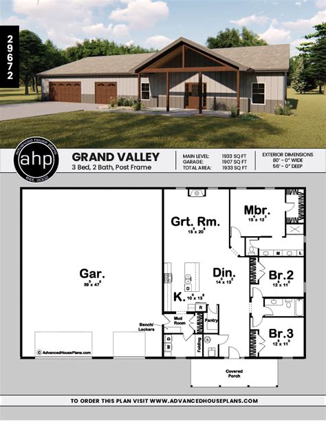 Top pole barn home financing pole barns have always been something i've liked, and i've been thinking about building one for a long time. Grand Valley Barndominium Traditional House Plan (With ...