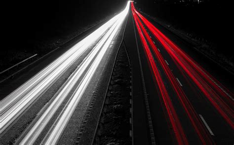 Free Picture Abstract Lights Night Road Traffic