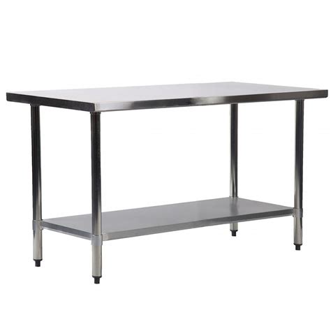 Fdw Stainless Steel Kitchen Prep And Work Table 60 X 24” X 35，silver