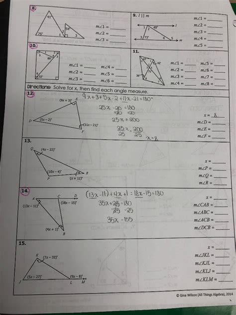 All things algebra answer key is not the form you're looking for?search for another form here. Solved Exterior Angle Theorem And Triangle Sum Theorem Pl ...