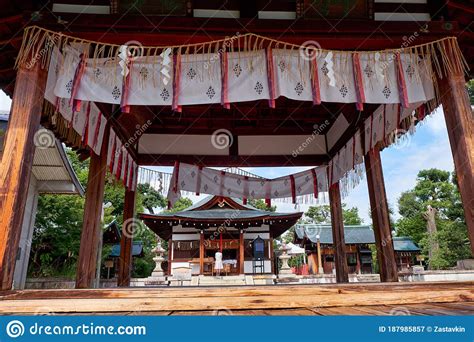 Kagura Den Building Of The Shikichi Jinja Shrine Wara Tenjin Kyoto