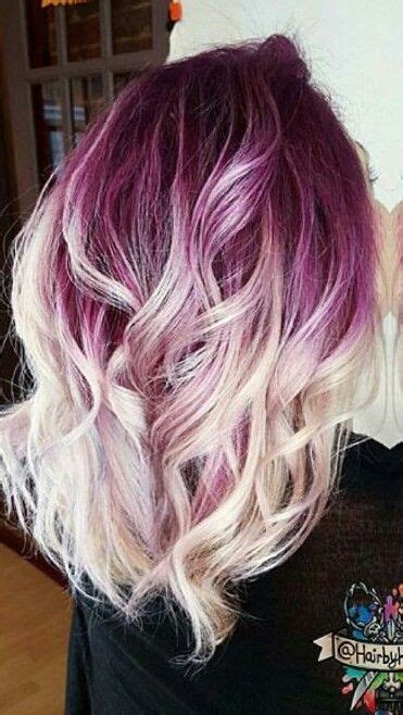 21 best ombré hair color and hairstyle ideas of all time. Purple blonde ombre dyed hair color @hairbykaseyoh | Hair ...