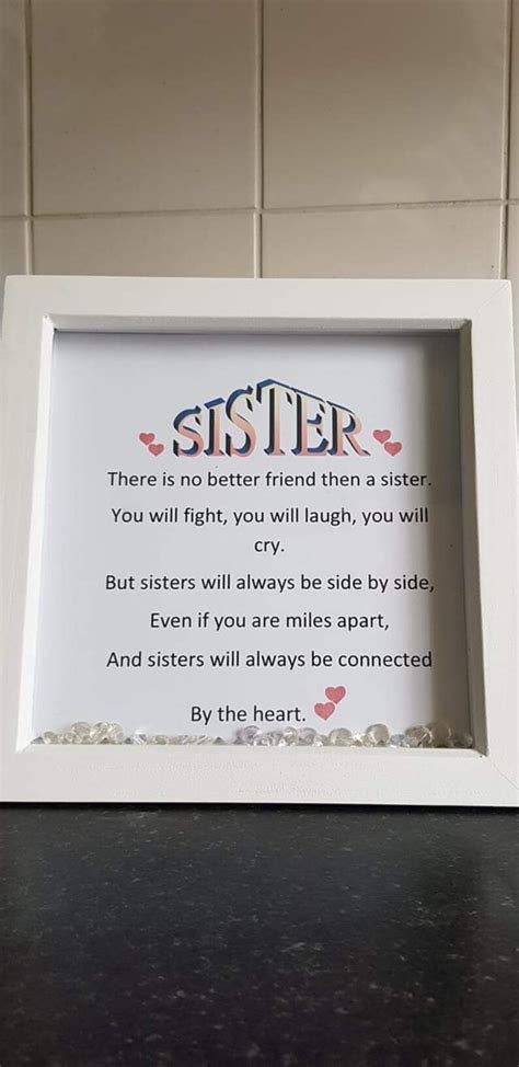 Personalised Boxed Frame Sister Framed T White Boxed Etsy