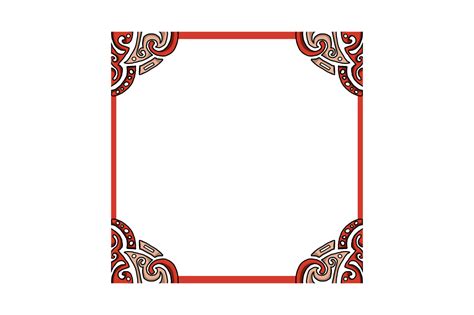 Red Chinese Style Ornament Border Design 22034342 Png