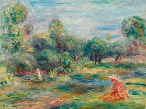 Landscape At Cagnes Painting By Pierre Auguste Renoir Fine Art America
