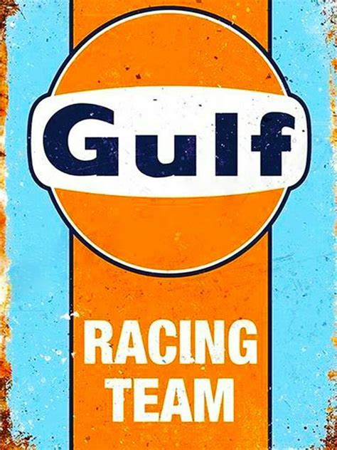 Gulf Oil Retro Vintage Garage Racing Metal Wall Sign Plaque Vintage